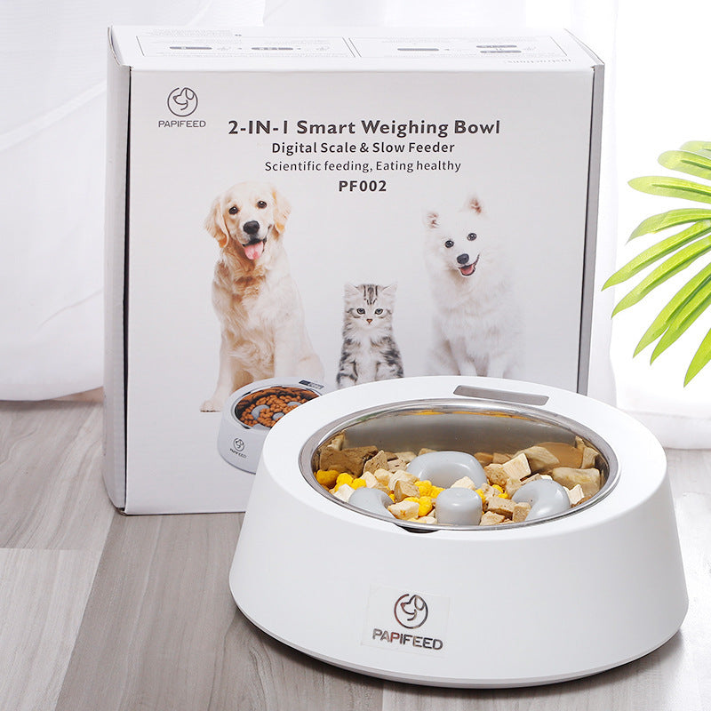 Smart Pet Feeder Bowl with Scale – Portion Control & Slow Eating