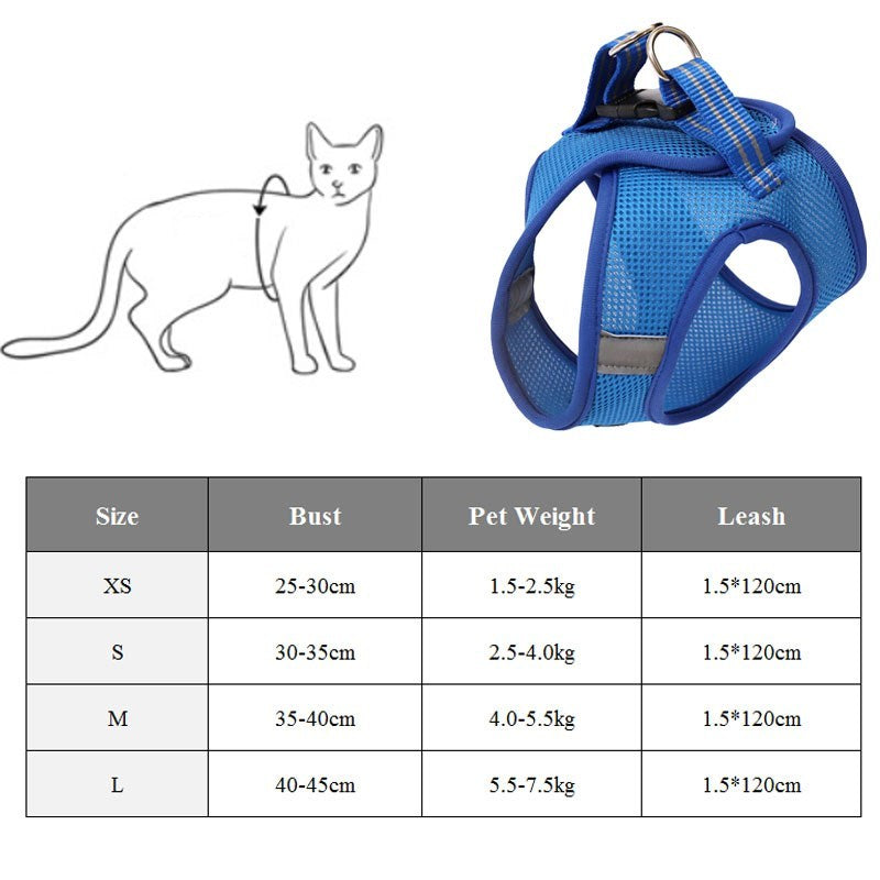 Anti-Strike Cat Harness – Safe & Comfortable Outdoor Walking Vest